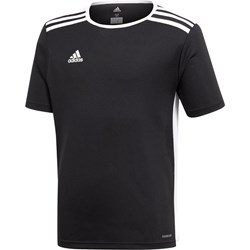 T-shirt chłopięce Adidas czarny z krótkim rękawem letni gładki  - zdjęcie produktu