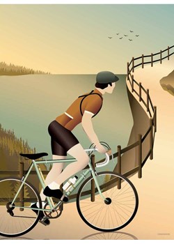 Vissevasse plakat Cycling The Hulls 50x70 cm Vissevasse ANSWEAR.com - kod rabatowy