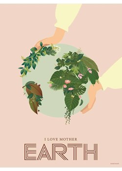 Vissevasse plakat I Love Mother Earth 50x70 cm Vissevasse ANSWEAR.com - kod rabatowy
