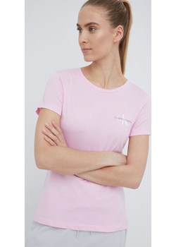 Calvin Klein Jeans t-shirt bawełniany kolor różowy ANSWEAR.com - kod rabatowy