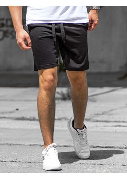 Krótkie męskie spodenki czarne gładkie Recea Recea okazja Recea.pl - kod rabatowy