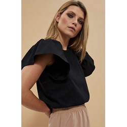 Moodo.pl bluzka damska z okrągłym dekoltem z krótkim rękawem  - zdjęcie produktu