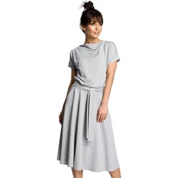 Sukienka Be z okrągłym dekoltem midi z krótkim rękawem  - zdjęcie produktu