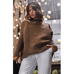 Sweter damski Be Knit casual z okrągłym dekoltem  - zdjęcie produktu