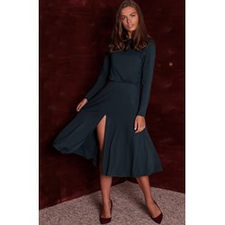 Sukienka Style z długimi rękawami midi z okrągłym dekoltem  - zdjęcie produktu
