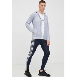 Spodnie męskie Adidas Performance w sportowym stylu niebieskie  - zdjęcie produktu