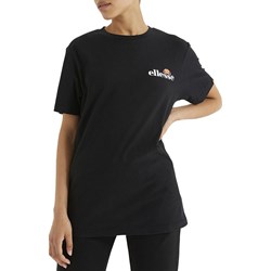 Bluzka damska Ellesse czarna z krótkim rękawem z okrągłym dekoltem w miejskim stylu  - zdjęcie produktu