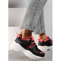 Buty sportowe damskie Renee w stylu młodzieżowym bez wzorów1 czarne sznurowane  - zdjęcie produktu
