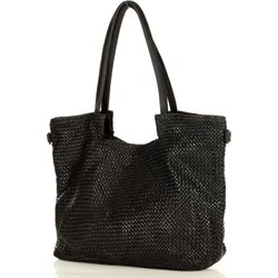 Shopper bag Mazzini czarna elegancka duża  - zdjęcie produktu