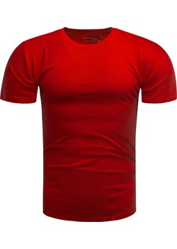 Koszulka męska t-shirt gładki czerwony Recea  Recea Recea.pl - kod rabatowy