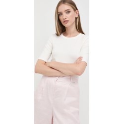 Biała bluzka damska BOSS HUGO na lato casual  - zdjęcie produktu