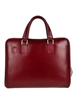 Elegancka aktówka skórzana xl- bordo - czerwona Borse In Pelle melon.pl - kod rabatowy