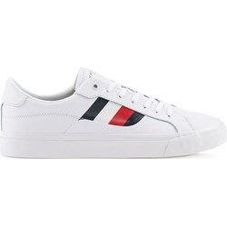 Trampki męskie Tommy Hilfiger tkaninowe sznurowane białe wiosenne  - zdjęcie produktu