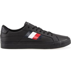 Czarne trampki męskie Tommy Hilfiger wiązane sportowe  - zdjęcie produktu