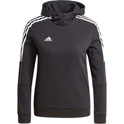 Bluza dziewczęca Adidas czarna bawełniana  - zdjęcie produktu