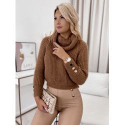 Brązowy sweter damski Ubra  - zdjęcie produktu