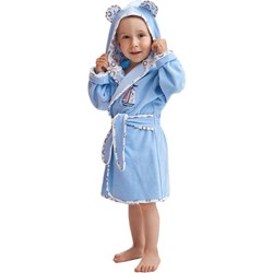 Dorota szlafrok dziecięcy niebieski z motywem z bajki  - zdjęcie produktu