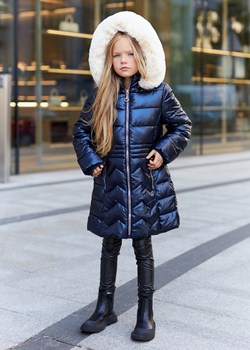 Skyler Zimowy Metaliczny Płaszcz Dziecięcy dla Dziewczynki Kolor Blue promocyjna cena Ligari - kod rabatowy