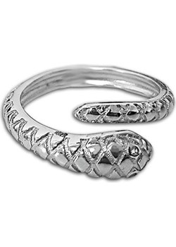 Srebrny pierścionek 925 wąż żmijka z cyrkoniami Lovrin LOVRIN - kod rabatowy