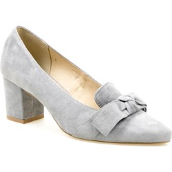 Czółenka J.Wolski ze szpiczastym noskiem bez wzorów eleganckie bez zapięcia  - zdjęcie produktu