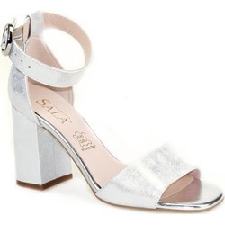 Sandały damskie Sala na obcasie z klamrą eleganckie  - zdjęcie produktu