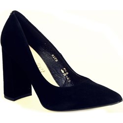 Czółenka Sala z zamszu eleganckie bez wzorów  - zdjęcie produktu