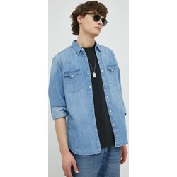 Koszula męska Levi's niebieska z długimi rękawami casual  - zdjęcie produktu