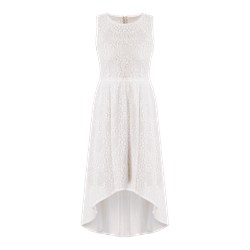 Apart Fashion sukienka asymetryczna na sylwestra biała midi z okrągłym dekoltem  - zdjęcie produktu