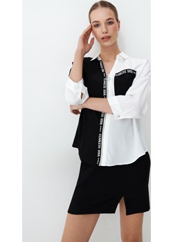 Mohito - Czarno-biała koszula z wiskozy - Biały Mohito Mohito - kod rabatowy