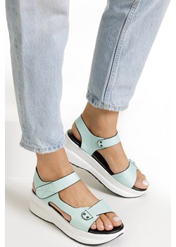 Zielone sandały na koturnie Blueberry Zapatos promocja Zapatos - kod rabatowy