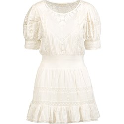 Sukienka LoveShackFancy z okrągłym dekoltem biała casualowa mini  - zdjęcie produktu