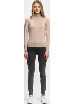 Sweter damski z golfem beżowy Charlinka 801 Big Star - kod rabatowy