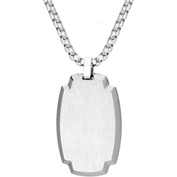 Naszyjnik srebrny Manoki ze stali szlachetnej  - zdjęcie produktu
