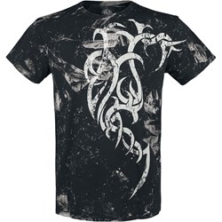 T-shirt męski czarny bawełniany z krótkim rękawem  - zdjęcie produktu