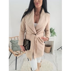 Beżowy płaszcz damski Moda Italia  - zdjęcie produktu