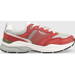 Buty sportowe męskie Pepe Jeans sznurowane czerwone  - zdjęcie produktu