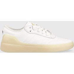 Białe buty sportowe damskie Adidas sneakersy wiązane płaskie  - zdjęcie produktu