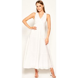 Sukienka biała Sportmax Code elegancka w serek bez rękawów  - zdjęcie produktu