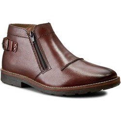 Buty zimowe męskie Rieker na zimę brązowe skórzane eleganckie  - zdjęcie produktu