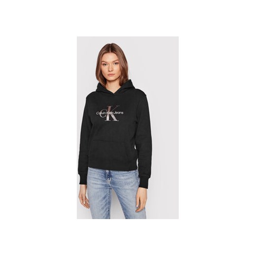 Bluza Logo J20J217784 Czarny Relaxed Fit MODIVO