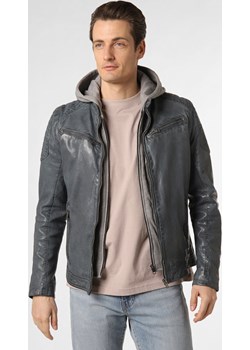 Finshley & Harding Męska kurtka skórzana Mężczyźni skóra denim jednolity Finshley & Harding vangraaf - kod rabatowy