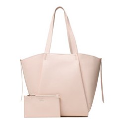 Shopper bag Coccinelle elegancka różowa matowa duża  - zdjęcie produktu