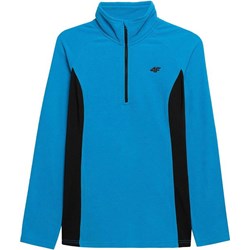 Bluza damska niebieska 4F z polaru krótka sportowa  - zdjęcie produktu