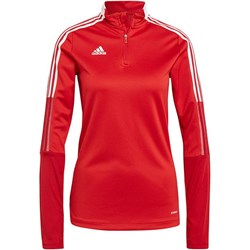 Bluza damska Adidas czerwona krótka  - zdjęcie produktu