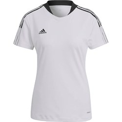 Bluzka damska Adidas w sportowym stylu z okrągłym dekoltem z krótkim rękawem  - zdjęcie produktu