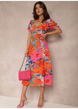 Pomarańczowo-Różowa Sukienka Melorith Renee Renee odzież - kod rabatowy