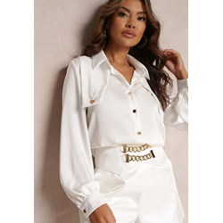 Koszula damska Renee biała z kołnierzykiem  - zdjęcie produktu