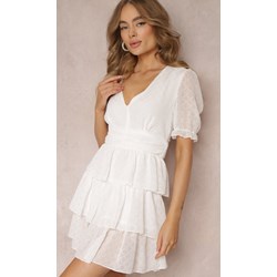 Biała sukienka Renee rozkloszowana  - zdjęcie produktu