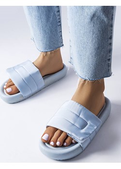 Niebieskie klapki zapinane na rzep Aleron Gemre okazja gemre - kod rabatowy