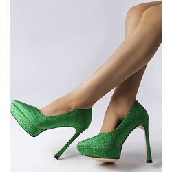 Czółenka Gemre w noskiem w szpic eleganckie z tworzywa sztucznego  - zdjęcie produktu